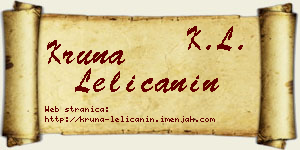 Kruna Lelićanin vizit kartica